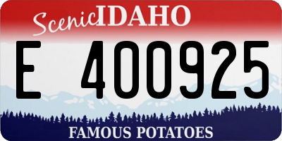 ID license plate E400925