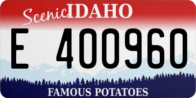 ID license plate E400960