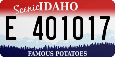 ID license plate E401017