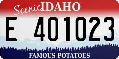 ID license plate E401023