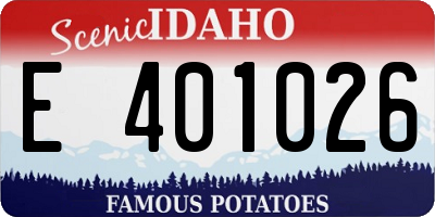 ID license plate E401026
