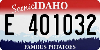 ID license plate E401032