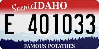 ID license plate E401033