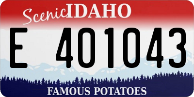 ID license plate E401043