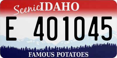 ID license plate E401045