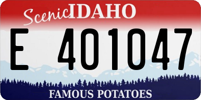 ID license plate E401047