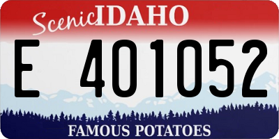 ID license plate E401052