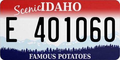 ID license plate E401060