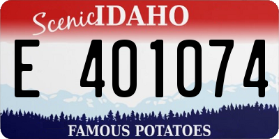 ID license plate E401074