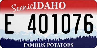 ID license plate E401076