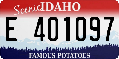 ID license plate E401097