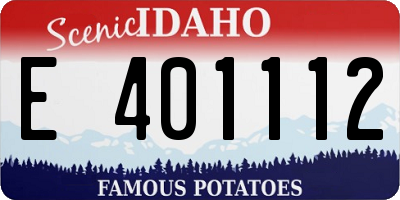 ID license plate E401112