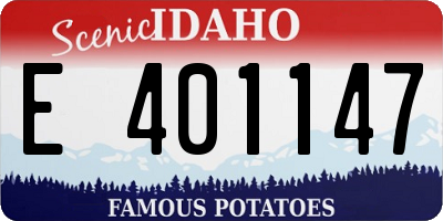 ID license plate E401147