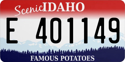 ID license plate E401149