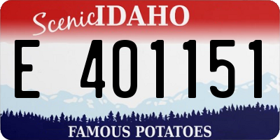 ID license plate E401151