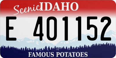 ID license plate E401152