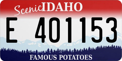 ID license plate E401153