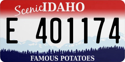 ID license plate E401174