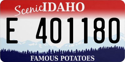 ID license plate E401180