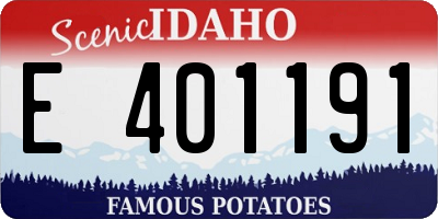 ID license plate E401191