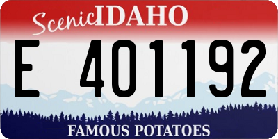 ID license plate E401192