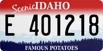 ID license plate E401218