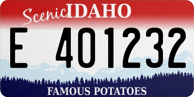 ID license plate E401232