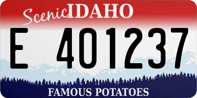 ID license plate E401237