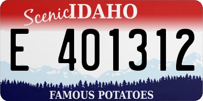 ID license plate E401312