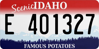 ID license plate E401327