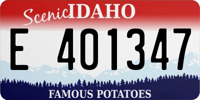 ID license plate E401347