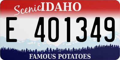 ID license plate E401349