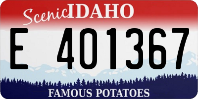 ID license plate E401367