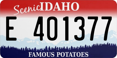 ID license plate E401377