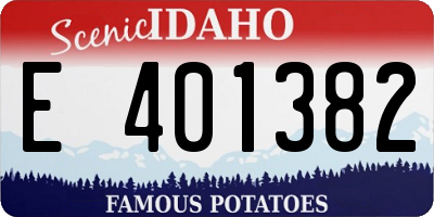 ID license plate E401382