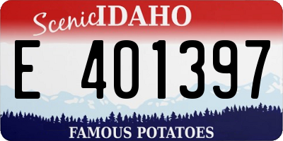 ID license plate E401397