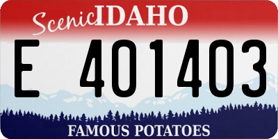 ID license plate E401403