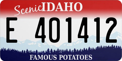 ID license plate E401412