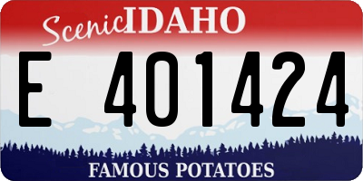 ID license plate E401424