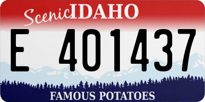 ID license plate E401437