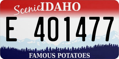 ID license plate E401477