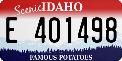 ID license plate E401498