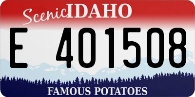 ID license plate E401508