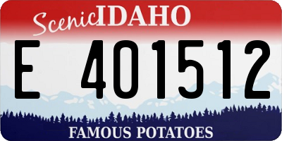 ID license plate E401512