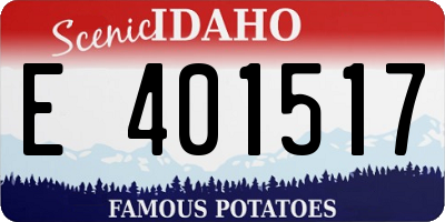 ID license plate E401517