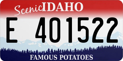 ID license plate E401522