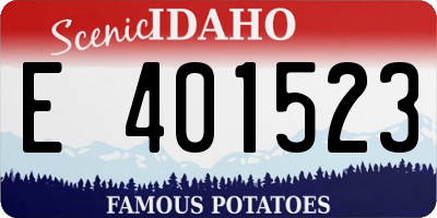ID license plate E401523