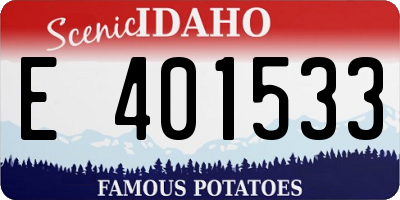 ID license plate E401533