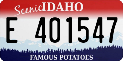 ID license plate E401547