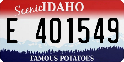 ID license plate E401549